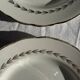 Set of 2 dessert plates with gold trim Gien Quimper D19