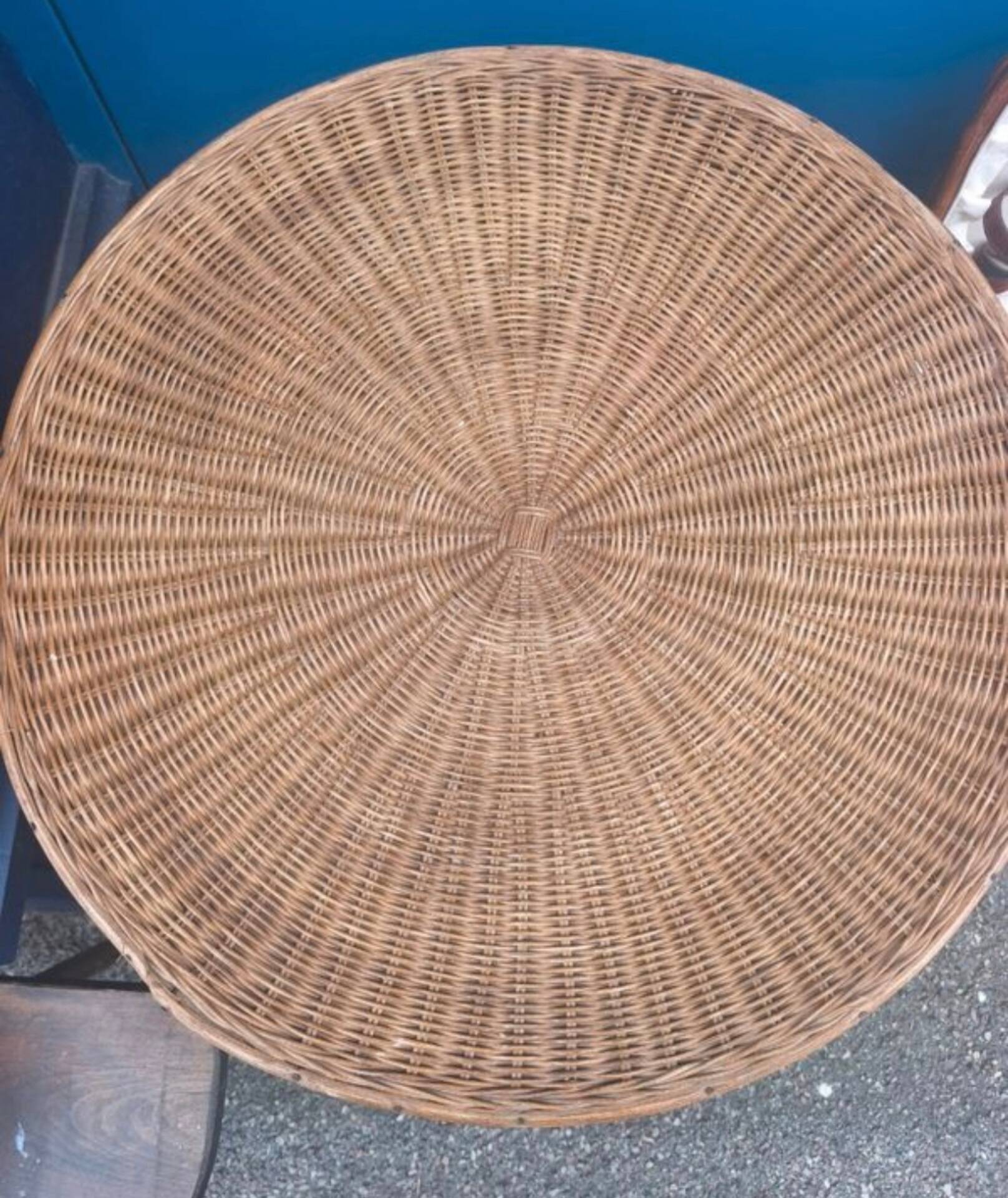 Vintage wicker coffee table