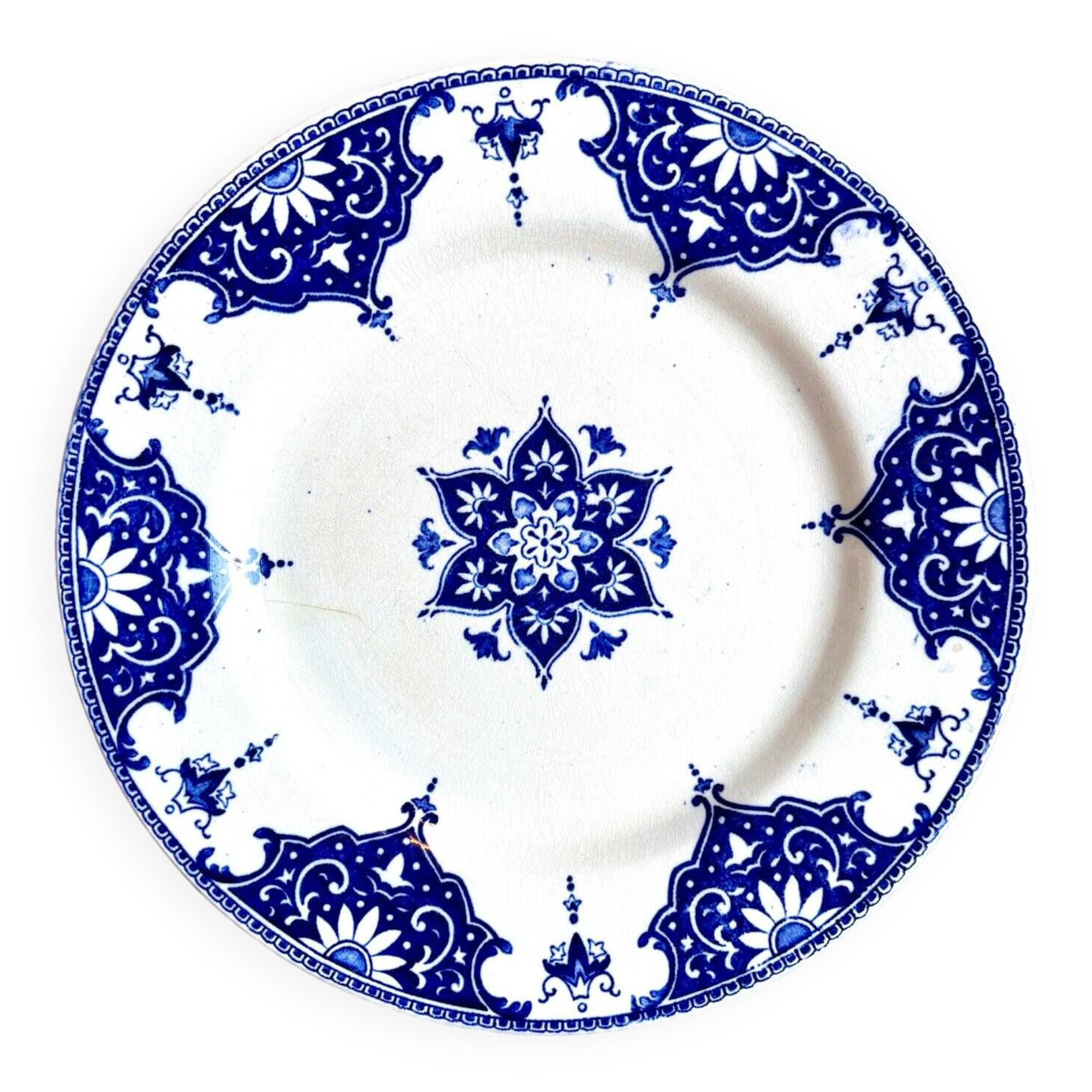 Lunéville flat plate in iron earth, "Alexandra" service
