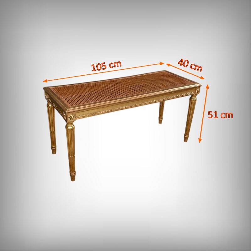 Golden Wood Bench, Louis XVI style – Early 20th century