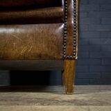 Vintage sheep leather clubchair