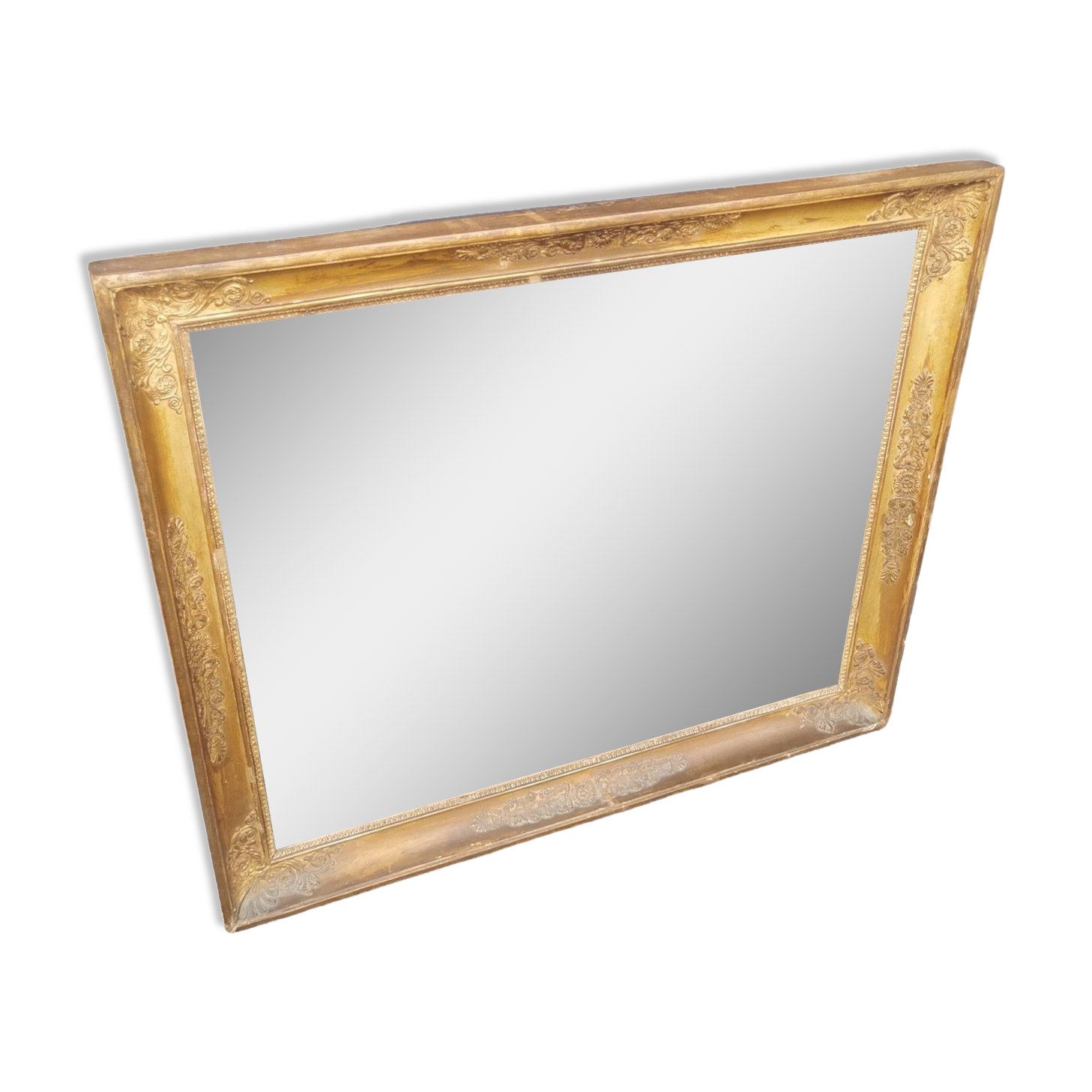 Gilded carved wooden mirror