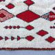 Tapis en laine rouge et blanc 250cmx150cm