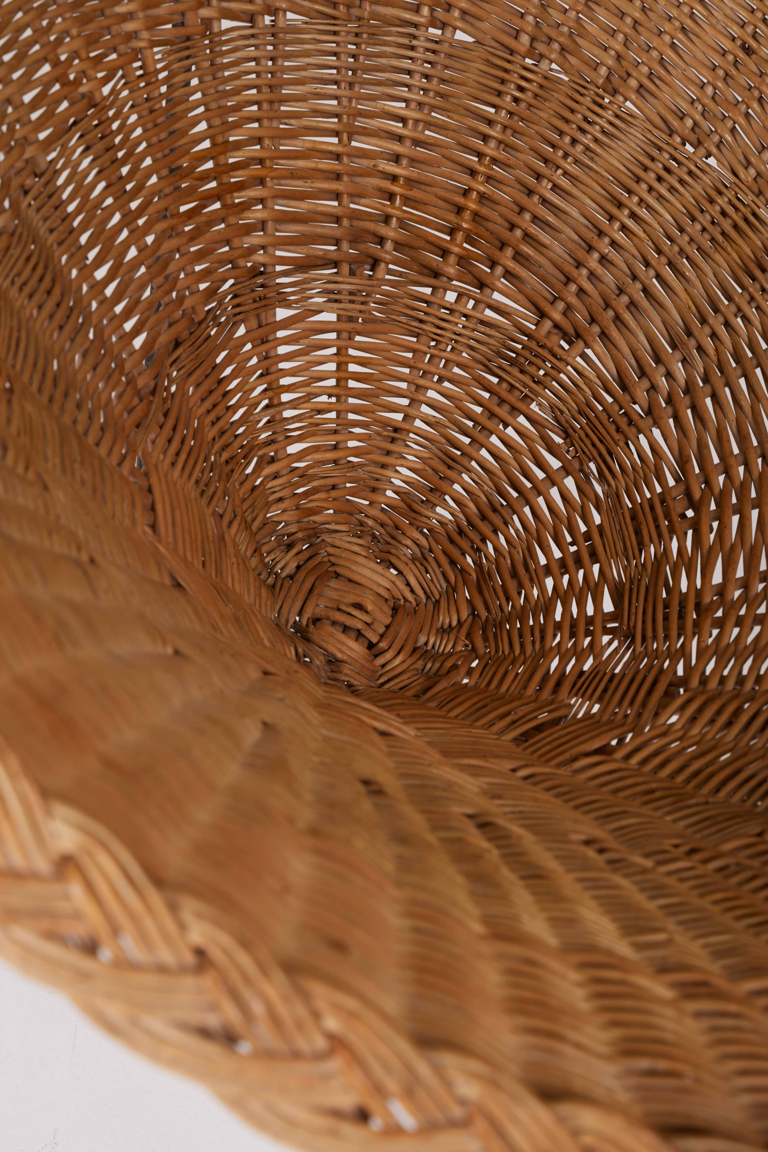 Rattan basket armchair, 1970s