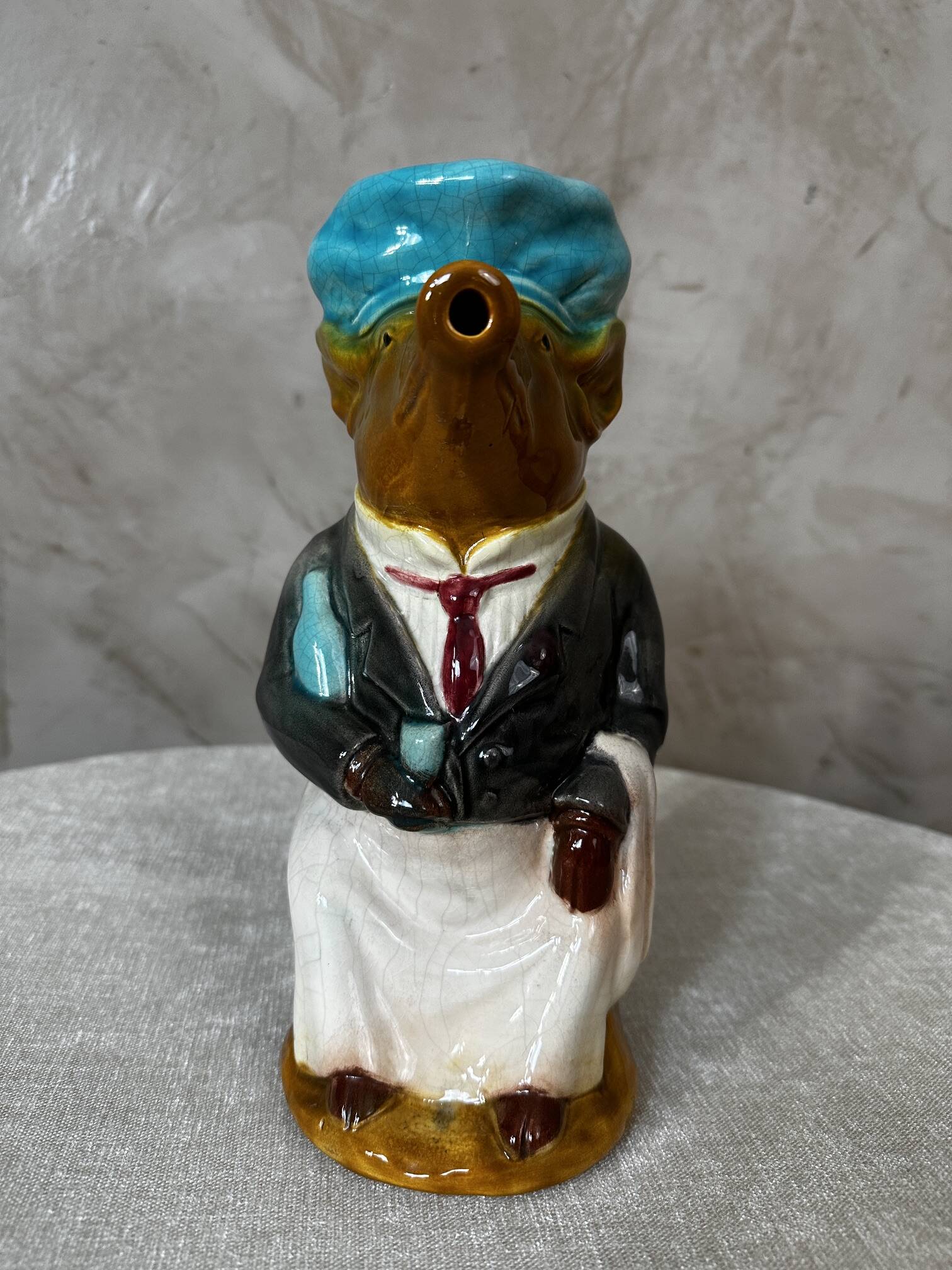 Pig earthenware jug
