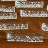 12 portes couteaux en verre taillé