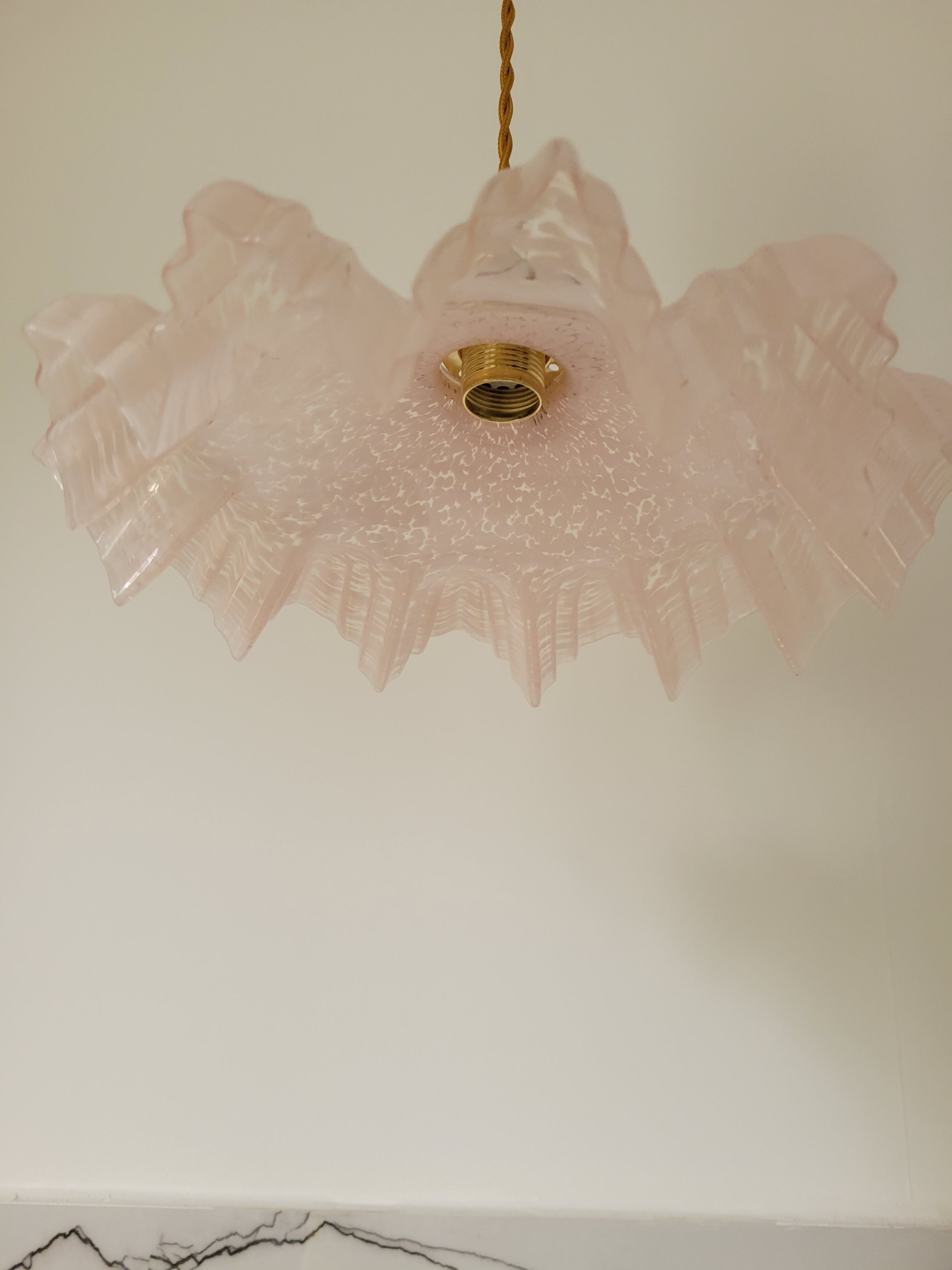 Pink Clichy glass pendant lamp