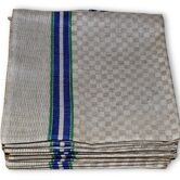 Dishcloths in Métis, to blue and green bars, sold by 5 or 10