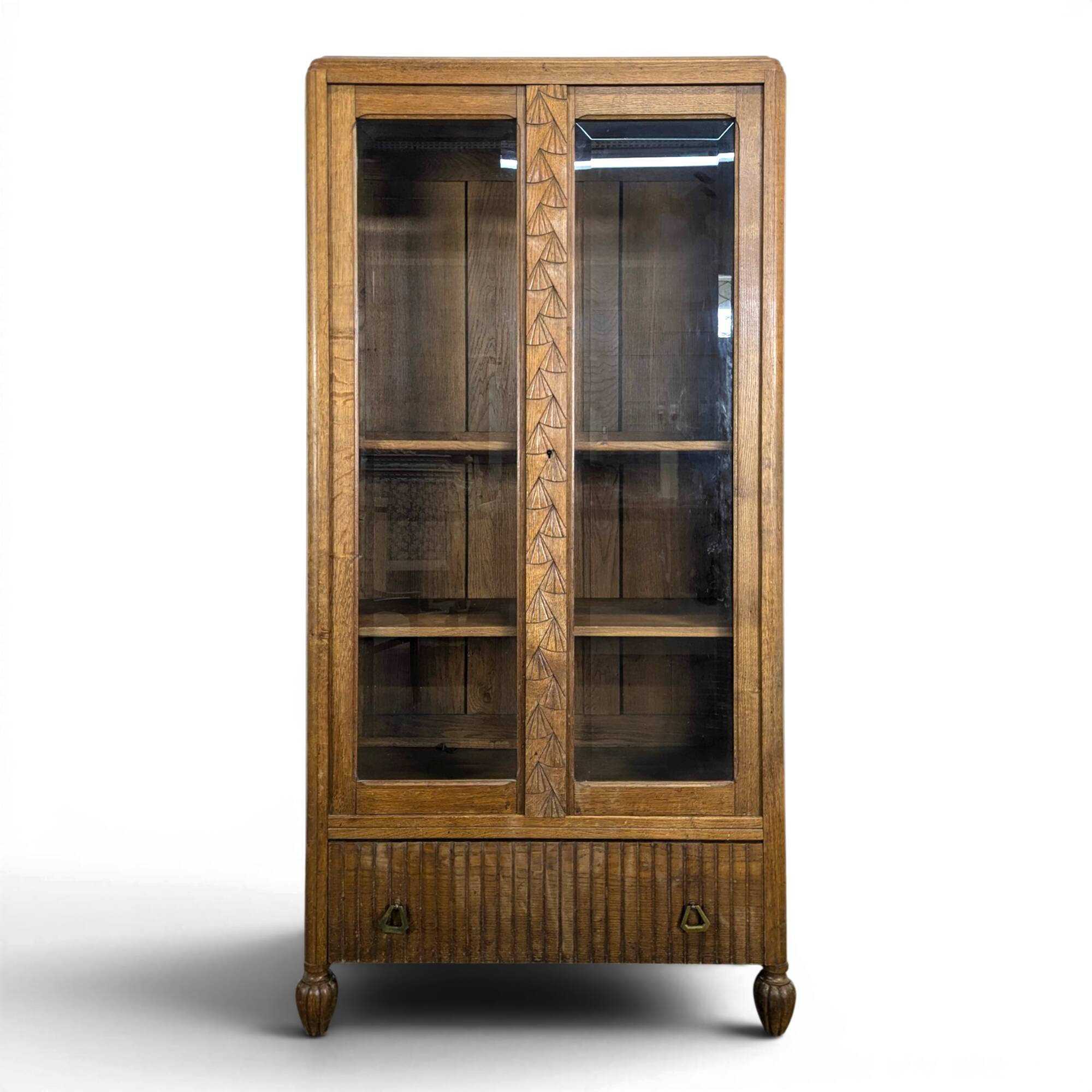 Art Deco style oak display cabinet
