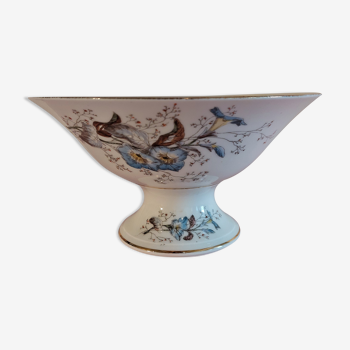 Compotier porcelaine de Paris early twentieth century decoration with volubilis