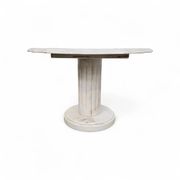 White drapery marble Italy / Neo Classic side / coffee table