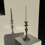 Large antique silver-plated candlestick H29 D10.5