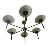 Vintage chandelier in opaline glass