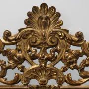 Mirror with Acanthus Crest and Marbled Borderby Deknudt, Belgium, 20th Cent