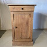 Bedside table or small storage unit in natural wood – country style