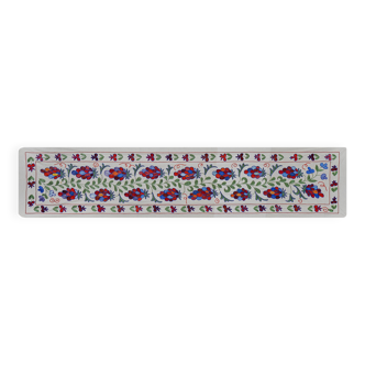 Hand-knotted rug, vintage Turkish rug 43x180 cm