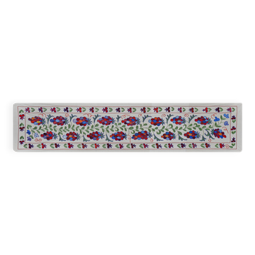 Hand-knotted rug, vintage Turkish rug 43x180 cm