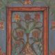 Rustic Farmhouse Folk Art Painted Bridal Cabinet 1834