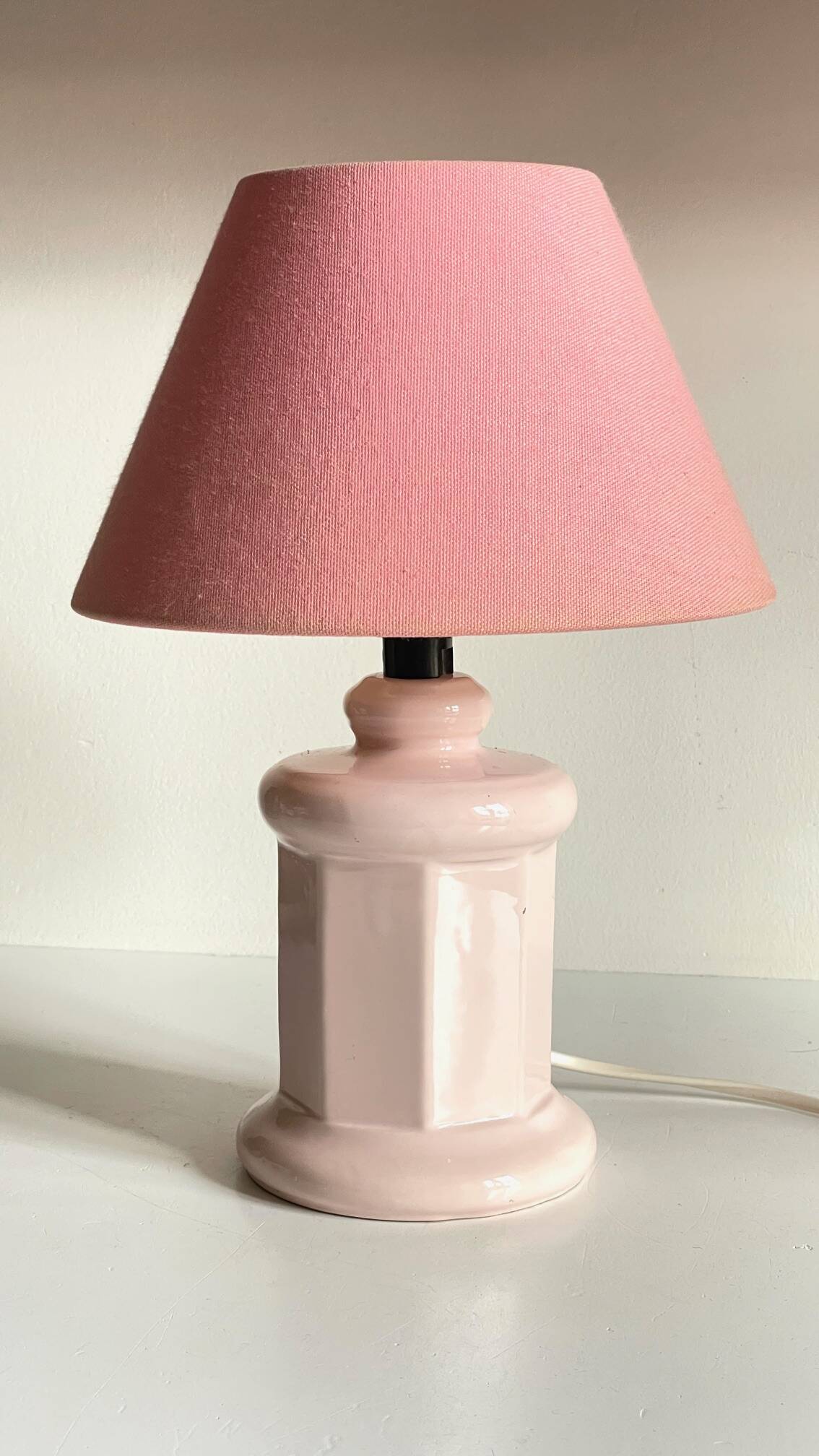 Vintage Pink Ceramic Lamp