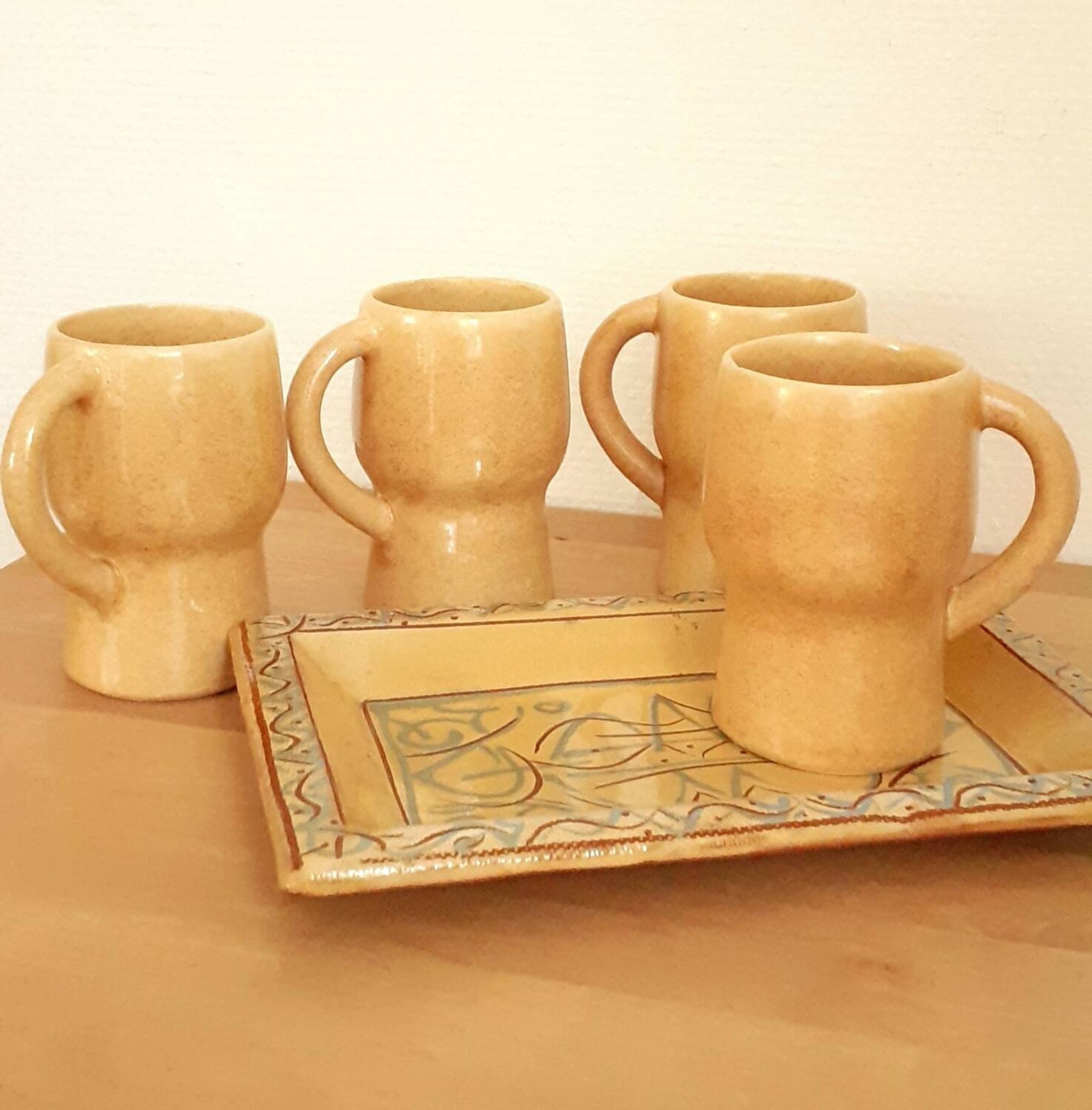 Mugs by C.Paci Vallauris, 1950s-60s