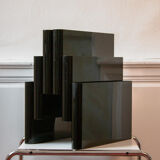 Vintage magazine rack Giotto Stoppino for Kartell, model 4675, black b