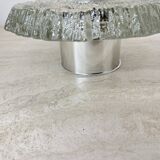 Applique murale en verre glacé épais et structuré, montage encastré, par Peill & Putzler, 1970