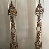 Paire de vases soliflore en verre