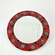 Round mirror (51cm) in vintage ceramic 1960