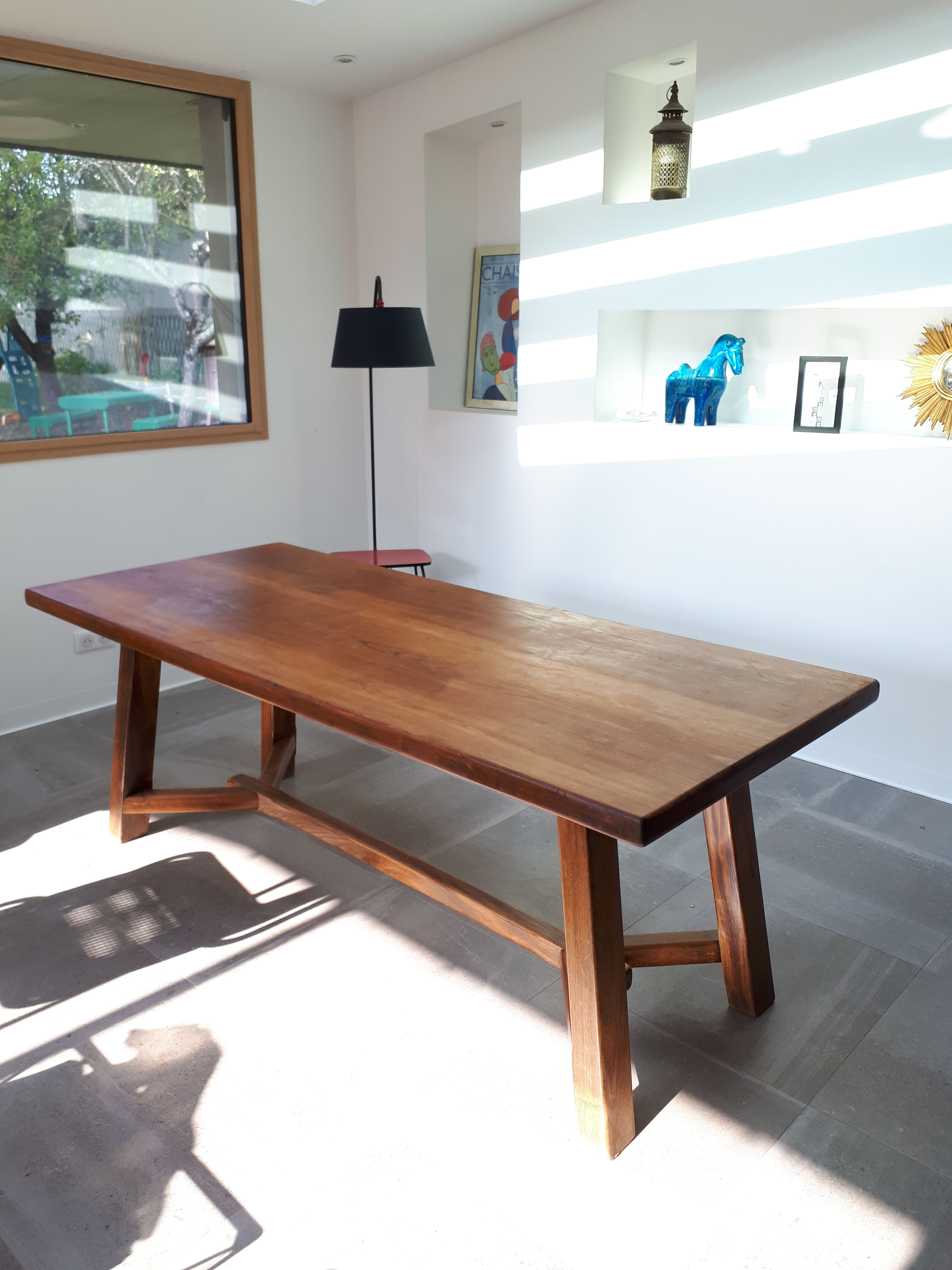 Dining room table farm and 6 chairs style breuer