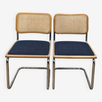 Set of 2 B32 chairs designed by Marcel Breuer