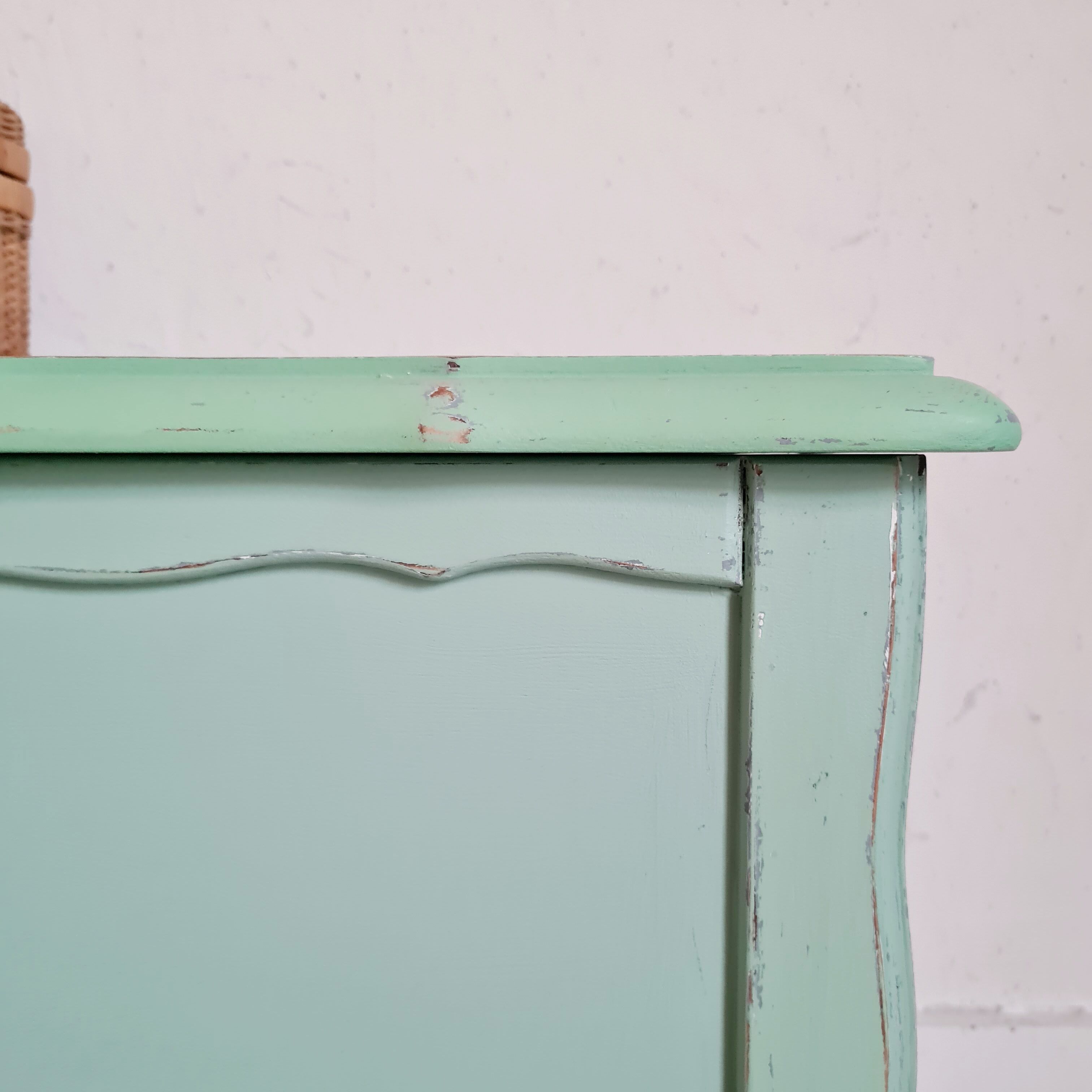Old toy chest renovated green