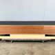 Minimalist XXL lowboard, teak and black top, 1960s