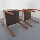 Danish Solid Teak Dining Chairs, 1960s, Set of 4