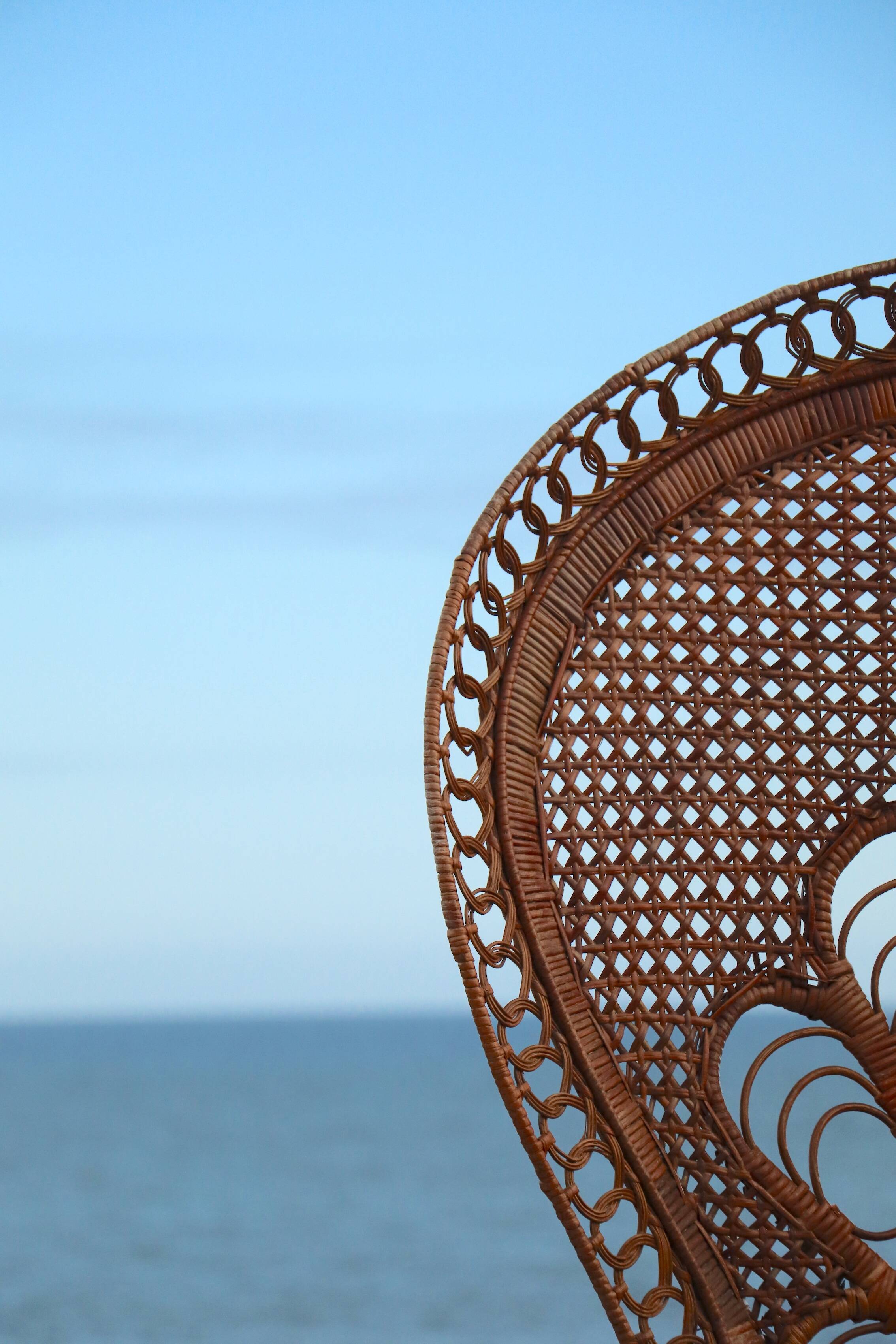 "Emmanuelle" armchair (Peacock chair) in rattan, 20th century