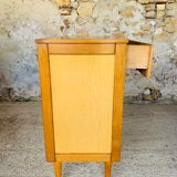 Two-color vintage chest of drawers with 4 drawers, circa 70's