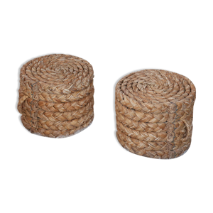 paire de tabourets cylindriques