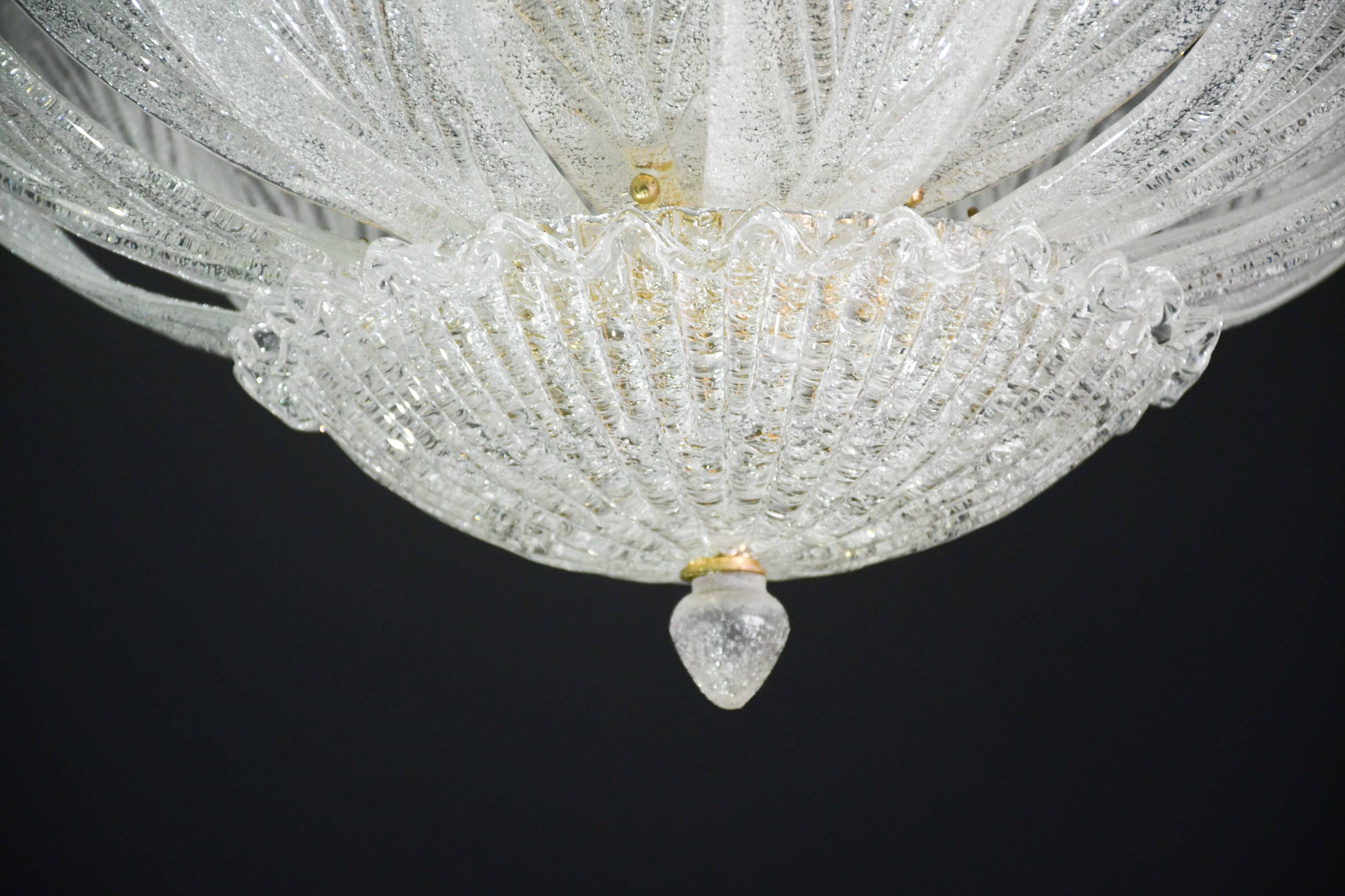 Napoli, Italian Murano Glass Ceiling Light or Flush Mount, 1970s