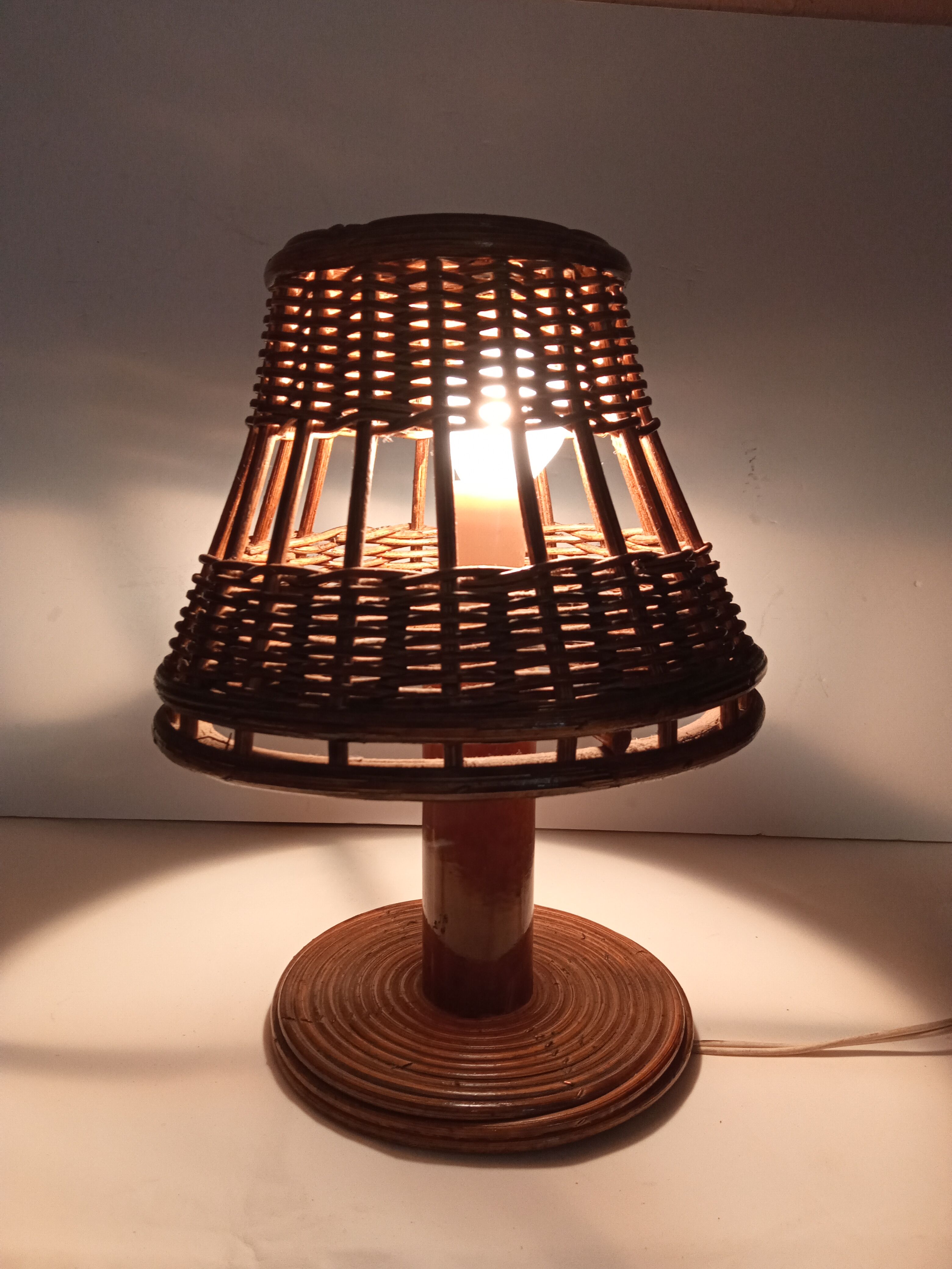 Vintage rattan lamp