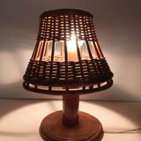 Vintage rattan lamp