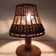 Lampe en rotin vintage