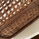 Vintage wicker and cane basket in bohemian style