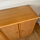 Buffet en bambou et rotin vintage