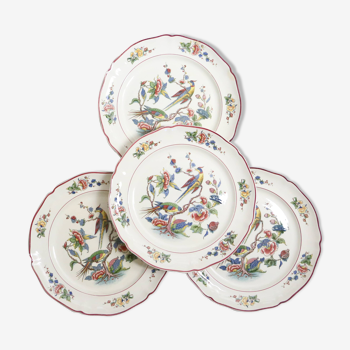 Assiettes plates x4, service Phoenix, Villeroy et Boch, vintage