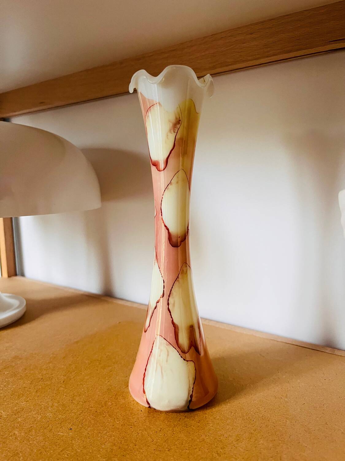 Opaline vase Italy 1960