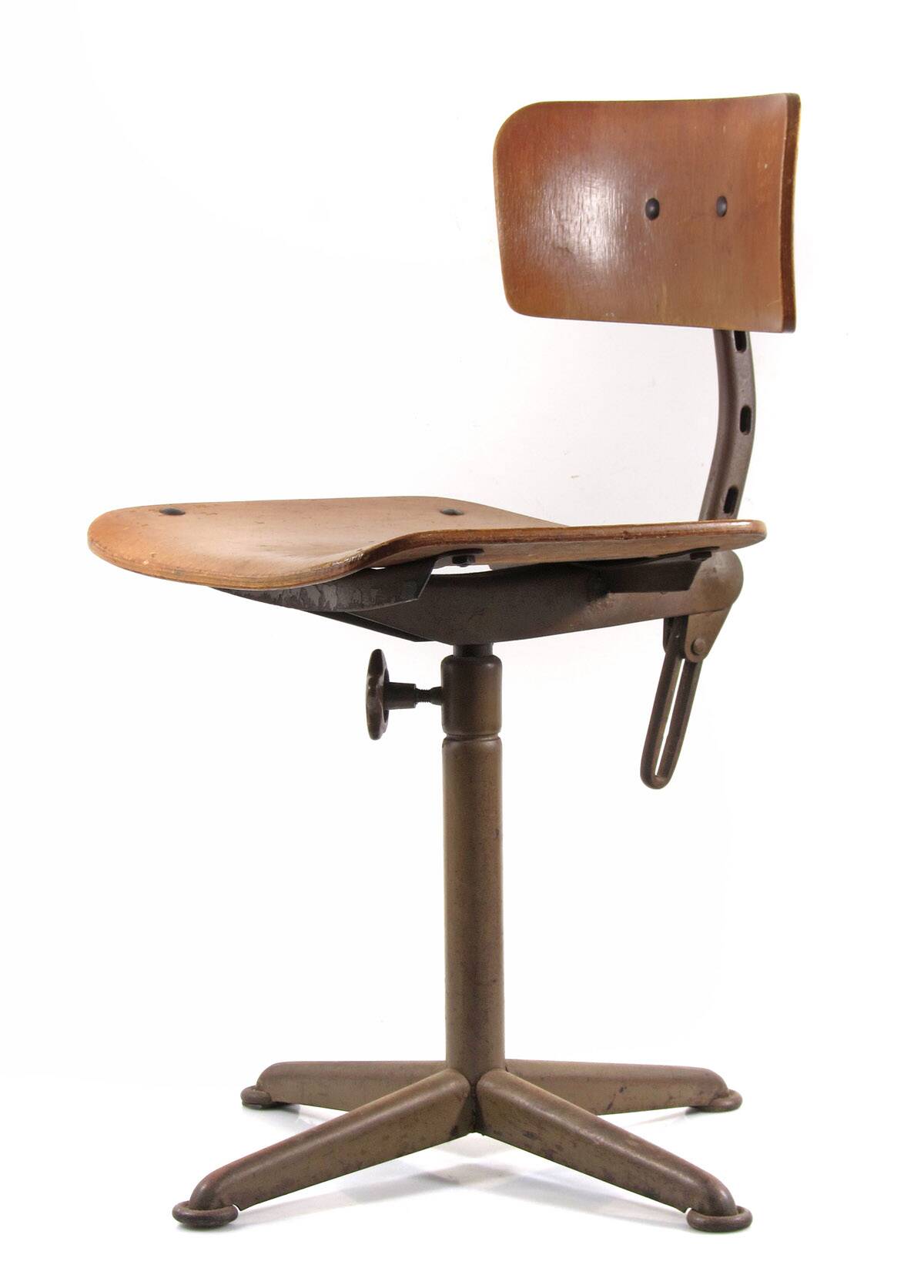 Friso Kramer style plywood atelier drawing table chair