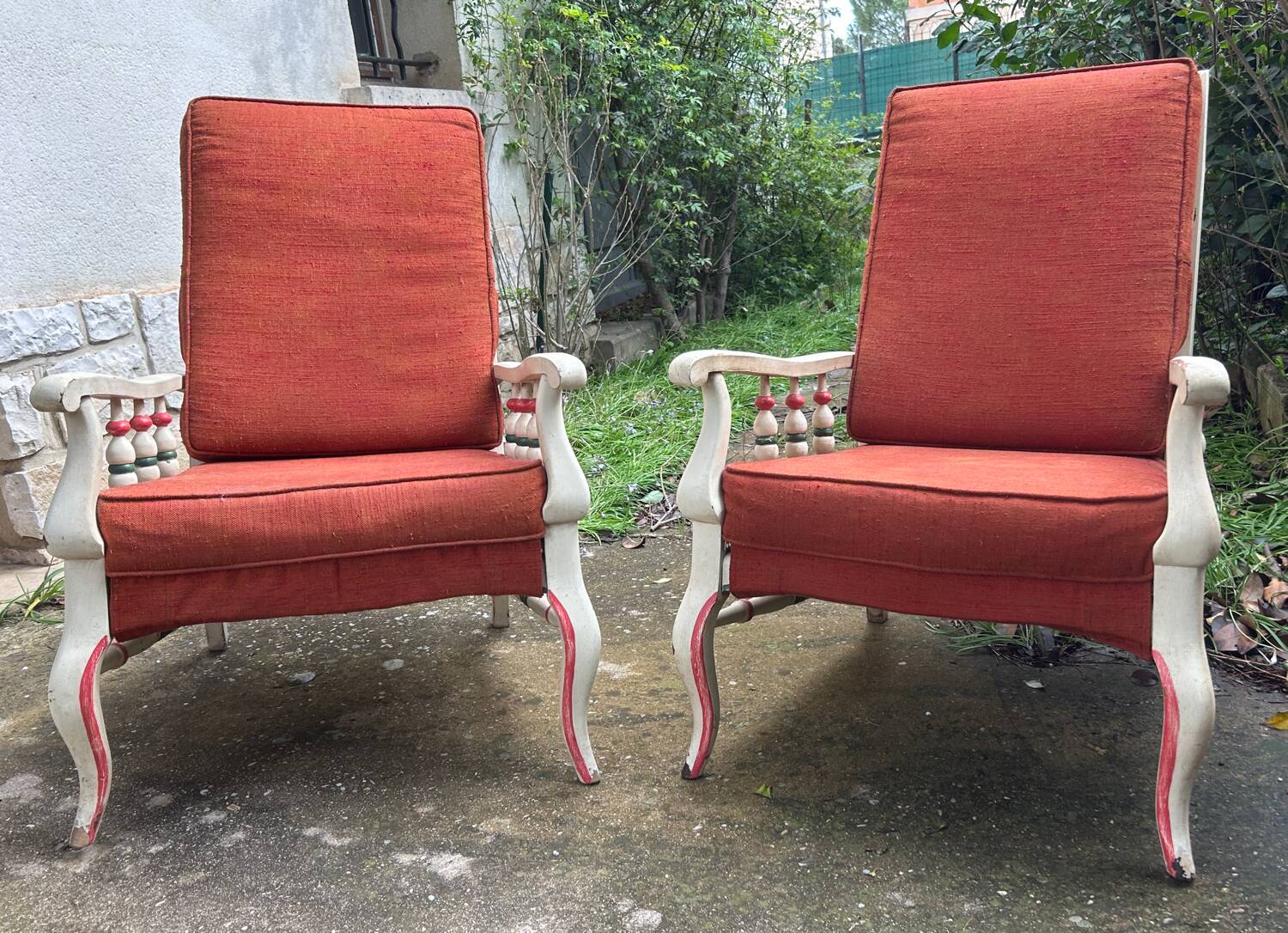 Pair of antique armchairs