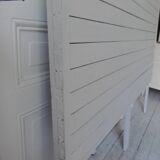 160cm headboard made from old pearl grey patinated wood