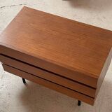 Pair of teak chests of drawers from the 1950s.