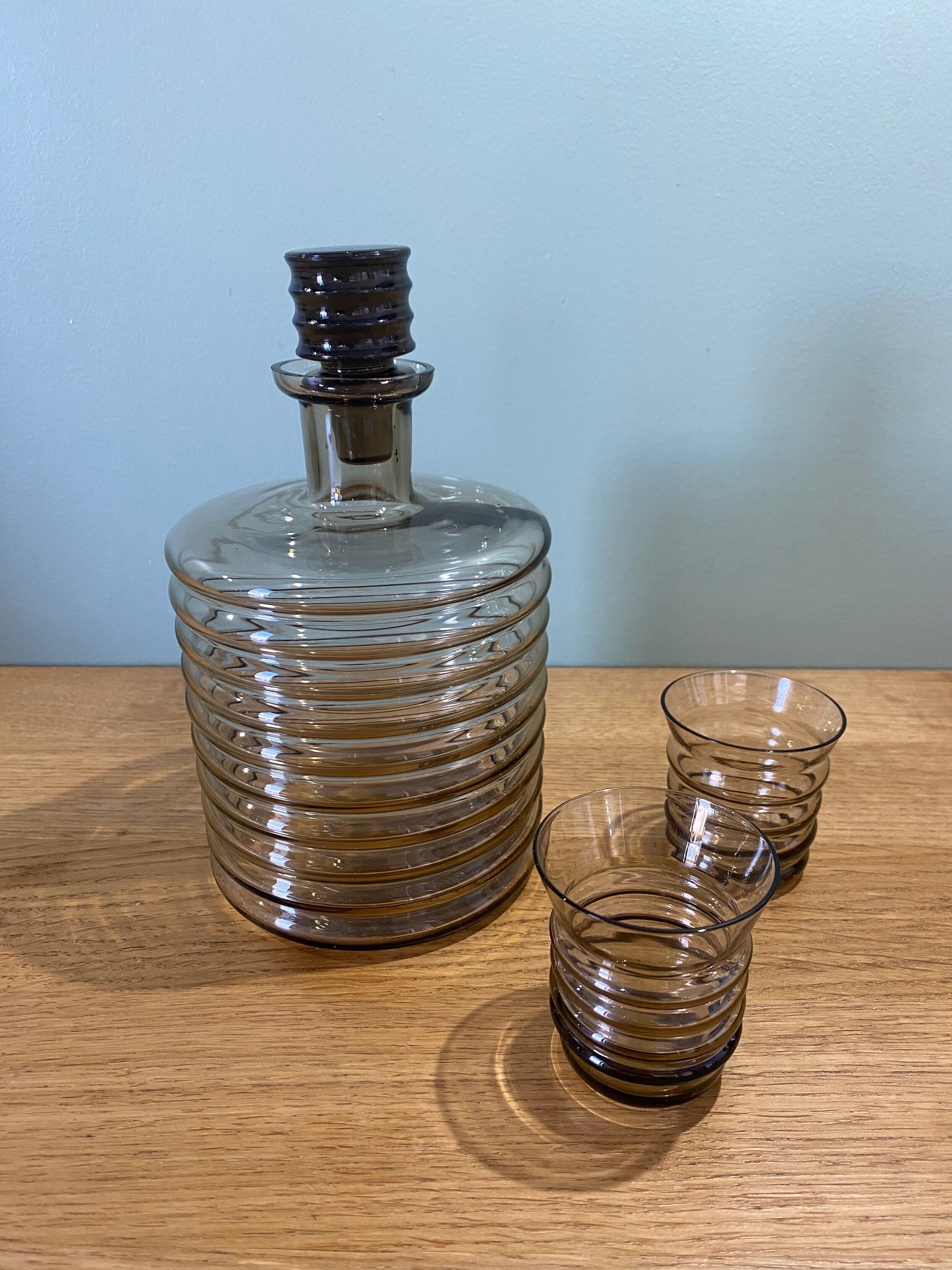 Smoked glass shot set