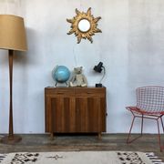 Enfilade bahut buffet vintage pieds compas 2 portes battantes 2 tiroirs